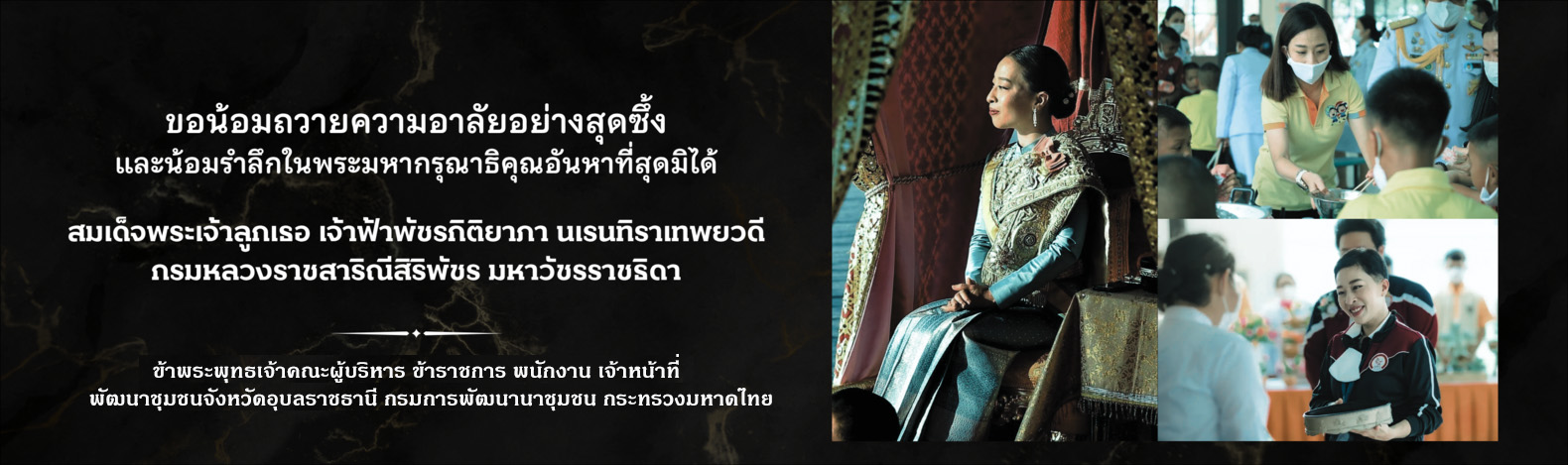 ขอน้อมถวายความอาลัย และน้อมรำลึกในพระมหากรุณาธิคุณฯ สมเด็จพระเจ้าลูกเธอ เจ้าพัชรกิกตยาภา